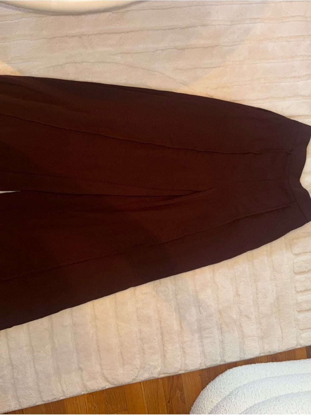 Wide Leg Pants in Deep Burgundy